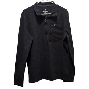 Free Country Mens Sueded Space-dye Quarter Zip Long Sleeve Pullover Medium